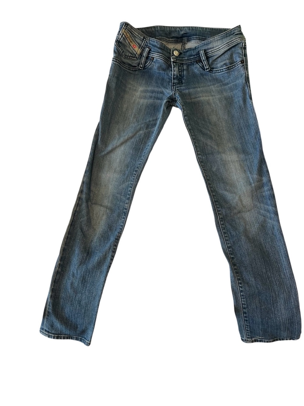 Diesel Women's Faded Blue Straight-Leg Jeans